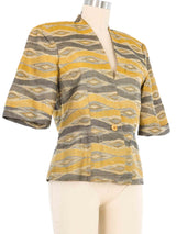 1980s Gucci Ikat Short Sleeve Jacket Top arcadeshops.com