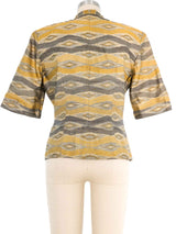 1980s Gucci Ikat Short Sleeve Jacket Top arcadeshops.com