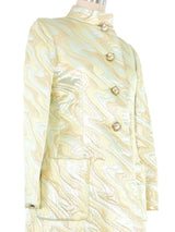 1960s Chester Weinberg Metallic Swirl Brocade Coat Outerwear arcadeshops.com