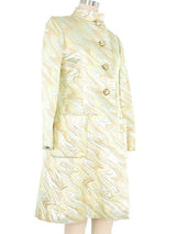 1960s Chester Weinberg Metallic Swirl Brocade Coat Outerwear arcadeshops.com