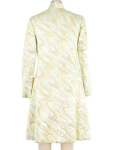 1960s Chester Weinberg Metallic Swirl Brocade Coat Outerwear arcadeshops.com