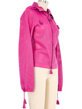 Gianni Versace Perforated Leather Hoodie Jacket arcadeshops.com