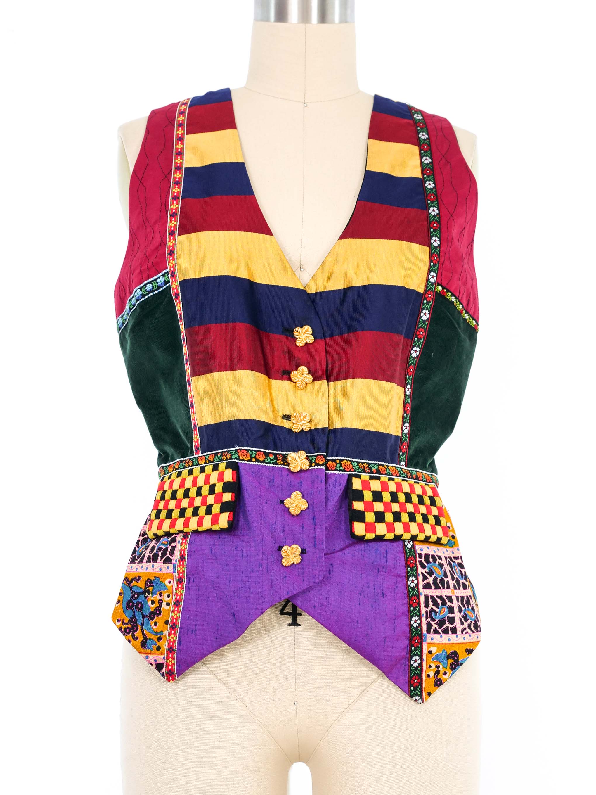 トップス Vintage 90s Patchwork Cotton Vest Vintage 90s Velvety Patchwork Vest – Spark Pretty