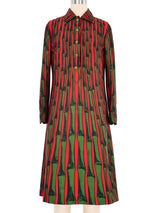 Roberta Di Camerino Bamboo Print Jersey Shirt Dress Dress arcadeshops.com