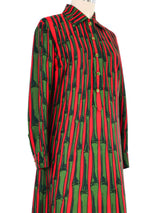 Roberta Di Camerino Bamboo Print Jersey Shirt Dress Dress arcadeshops.com