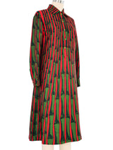 Roberta Di Camerino Bamboo Print Jersey Shirt Dress Dress arcadeshops.com