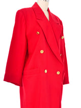 Christian Dior Red Double Breasted Coat Outerwear arcadeshops.com