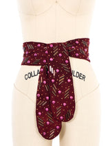 Embellished Rust Suede Tie Belt Accessory arcadeshops.com