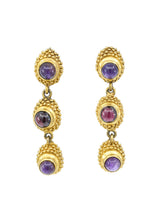 Amethyst Glass Drop Earrings Accessory arcadeshops.com