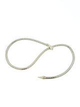 Whiting and Davis Silvertone Snake Chain Belt Accessory arcadeshops.com