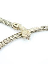 Whiting and Davis Silvertone Snake Chain Belt Accessory arcadeshops.com