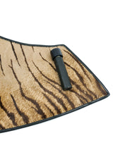 Tiger Striped Wide Pony Hair Waist Belt Accessory arcadeshops.com