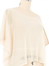 Issey Miyake Pleats Please Cream Mesh Top Top arcadeshops.com