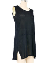 Issey Miyake Pleats Please Black Mesh Tank Dress arcadeshops.com