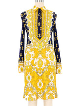 1970s Op Art Printed Jersey Shirt Dress Dress arcadeshops.com