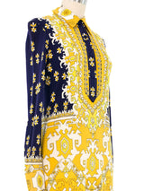 1970s Op Art Printed Jersey Shirt Dress Dress arcadeshops.com