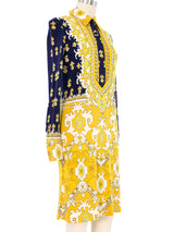 1970s Op Art Printed Jersey Shirt Dress Dress arcadeshops.com