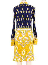 1970s Op Art Printed Jersey Shirt Dress Dress arcadeshops.com