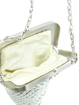 Whiting and Davis White Enamel Chainmail Bag Accessory arcadeshops.com