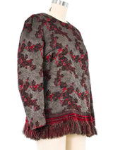 Dries Van Noten Fringed Brocade Tunic Top arcadeshops.com