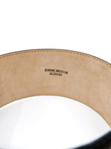 Donna Karan Wide Black Alligator Belt Accessory arcadeshops.com