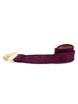 Donna Karan Wine Suede Belt Accessory arcadeshops.com
