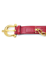 Escada Red Chain Accent Belt Accessory arcadeshops.com