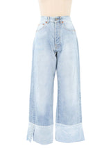 Vetements Light Wash Cuff Denim Bottom arcadeshops.com