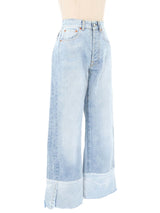 Vetements Light Wash Cuff Denim Bottom arcadeshops.com