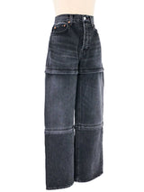 Balenciaga Washed Black Zip Off Denim Bottom arcadeshops.com