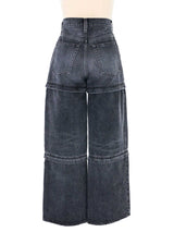 Balenciaga Washed Black Zip Off Denim Bottom arcadeshops.com