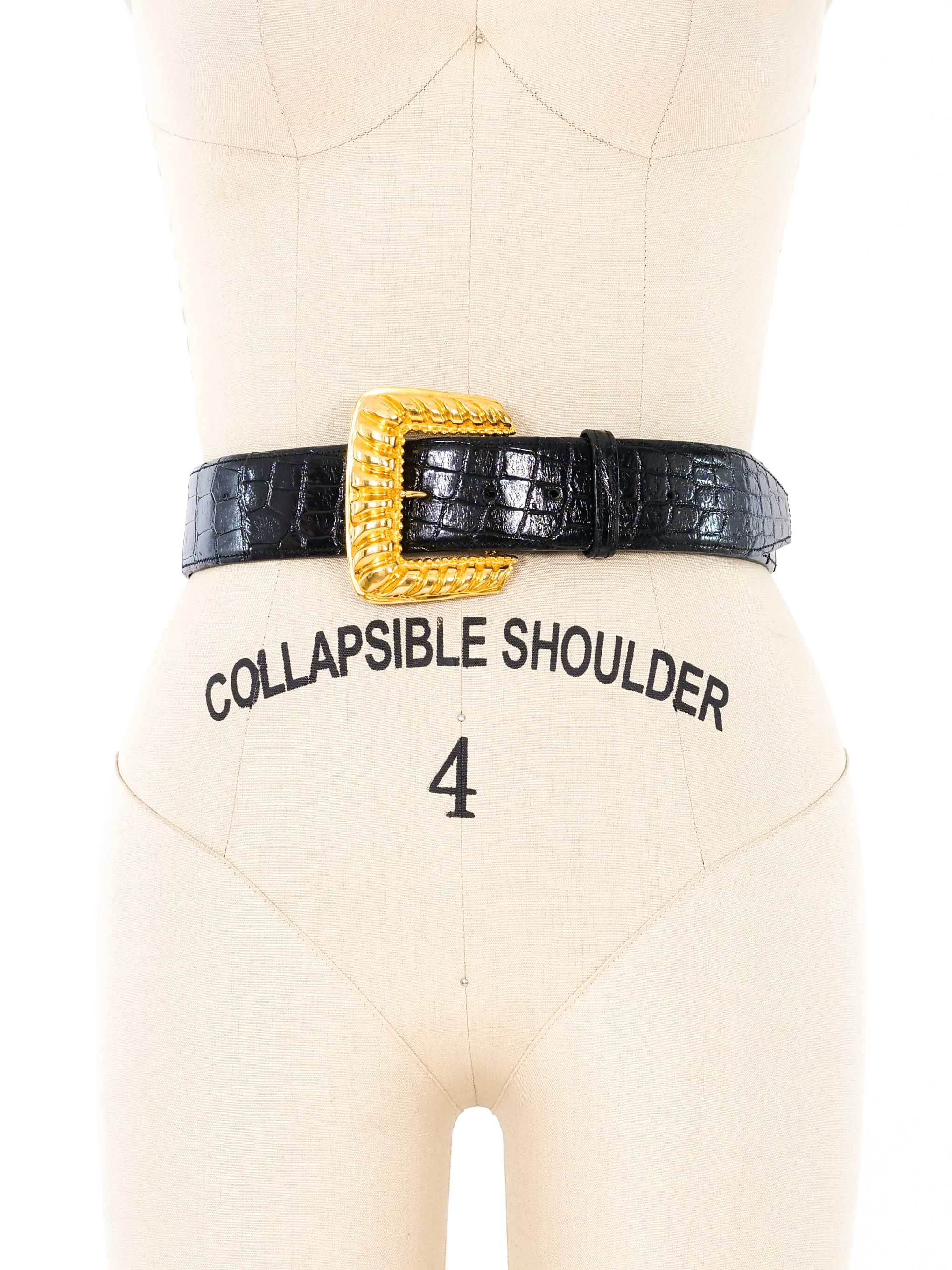 Kleinberg Sherrill Black Alligator Belt display picture 3