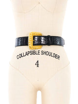 Kleinberg Sherrill Black Alligator Belt Accessory arcadeshops.com
