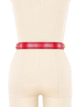 Escada Red Chain Accent Belt Accessory arcadeshops.com