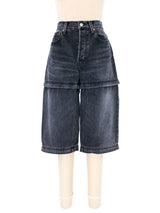 Balenciaga Washed Black Zip Off Denim Bottom arcadeshops.com