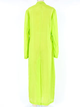 Dries Van Noten Lime Silk Duster Jacket arcadeshops.com