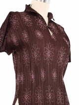 Issey Miyake Pleated Floral Embroidered Top Top arcadeshops.com
