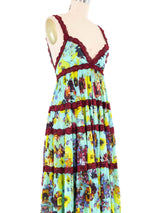 Jean Paul Gaultier Tiered Floral Maxi Dress Dress arcadeshops.com