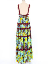 Jean Paul Gaultier Tiered Floral Maxi Dress Dress arcadeshops.com