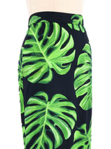 2020 Dolce And Gabbana Monstera Leaf Printed Skirt Bottom arcadeshops.com