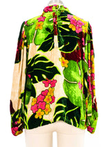 Dries Van Noten Velvet Floral Printed Top Top arcadeshops.com