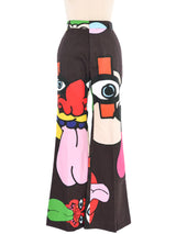 Walter Van Beirendonck Art Printed Flared Trousers Bottom arcadeshops.com