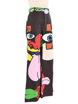 Walter Van Beirendonck Art Printed Flared Trousers Bottom arcadeshops.com