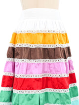 2020 Prada Multicolor Silk Skirt Bottom arcadeshops.com