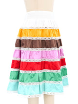 2020 Prada Multicolor Silk Skirt Bottom arcadeshops.com