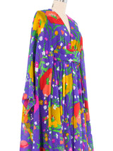 1970s Lilli Diamond Floral Chiffon Caftan Dress arcadeshops.com