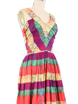 1950s Striped Brushstroke Day Dress Dress arcadeshops.com