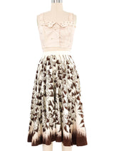 1950s Sequined Crop Top And Circle Skirt Ensemble Suit arcadeshops.com