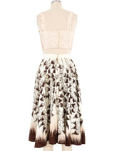 1950s Sequined Crop Top And Circle Skirt Ensemble Suit arcadeshops.com