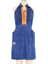 Fiorrucci Lace Up Denim Dress Dress arcadeshops.com